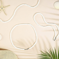 Collier de Style coquille Puka blanc pour femmes tour de cou surfeur d'été avec disque Heishi perles brin chaîne bijoux accessoires