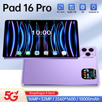 Tablet Android Pad 16 Pro de Último Diseño, 10.1 Pulgadas, 16GB+1TB, Cámara HD, USB-C, Wi-Fi, GPS, Desbloqueo Facial, Tablet Educativa para Estudiantes