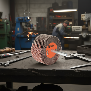 Ttake Abrasive Flap <b>Wheel</b> 30x3 Mm 80 Grit 6 Mm Shaft For Metal <b>Grinding</b> - Product Image 3