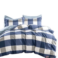 Nouveau produit Cool coton brosse hypoallergénique résistant aux rides et à la décoloration housse de couette lit plat drap housse taie d'oreiller ensemble de literie