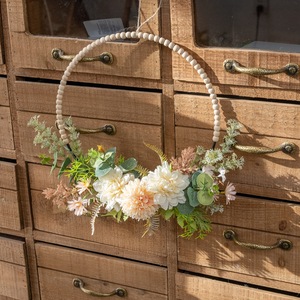 CallaFloral <b>Artificial</b> Flower Wreath Eucalyptus <b>Daisy</b> Plastic Woven Fabric Wedding Home Decor CF01360 - Product Image 1