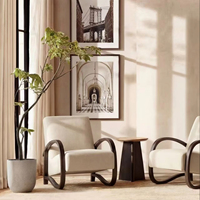 Fauteuil pivotant décontracté en rotin tressé de style campagnard américain RH pour adulte, en bois massif, personnalisable, rembourré en éponge, mobilier de maison