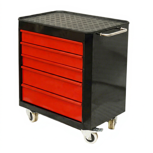 Chariot à outils industriel pour l'automobile avec 5 tiroirs télescopiques pour garages et ateliers - Product Image 1