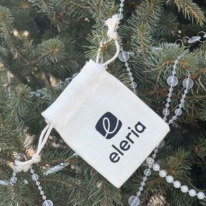100% Organic Cotton Custom Logo Double <b>Drawstring</b> Bag Recyclable Biodegradable Eco-friendly Dust <b>Pouch</b> Bag - Product Image 3