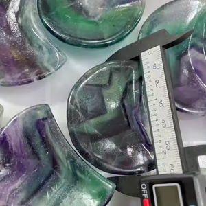 Gran oferta, cuenco <span class=keywords><strong>de</strong></span> <span class=keywords><strong>luna</strong></span> <span class=keywords><strong>de</strong></span> fluorita, artesanía curativa <span class=keywords><strong>de</strong></span> espeleología <span class=keywords><strong>de</strong></span> cristal excavado a mano para regalos y decoraciones, venta al por mayor - Product Image 5