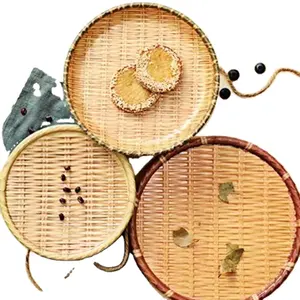 Appearance Melamine Basket Weaving Fruit Plate Dishes Sets Rattan Bamboo More Than 10 Years in Weaving Fruit Plate Plastic