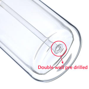 Sublimación Snow Globe Vasos Pre perforado Vidrio de doble pared Nuevo producto 12 oz 16oz 20oz CLASSIC Party Beer Can Vasos 12 Oz - Product Image 3