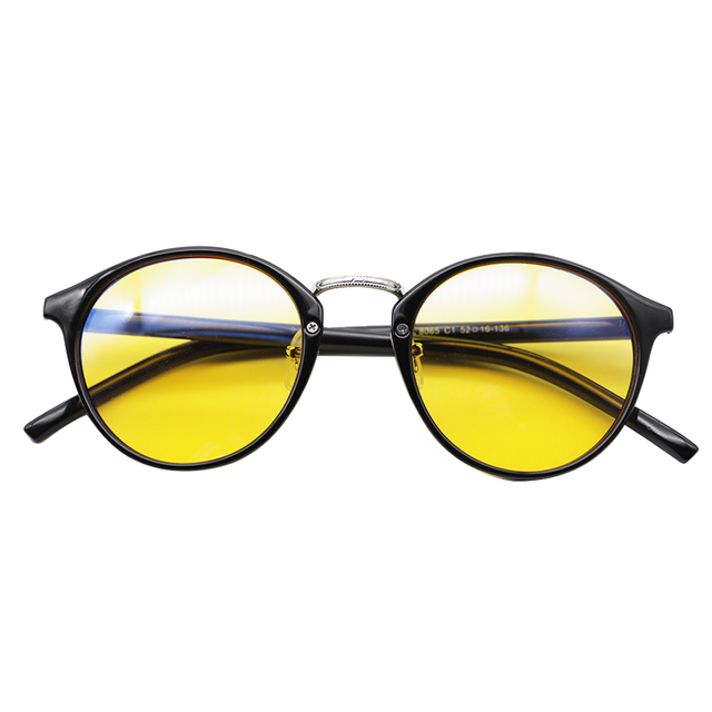 Round Frame Anti Blue Light Blocking Filter Glasses for Women Men Eyeglasses With Yellow Lens