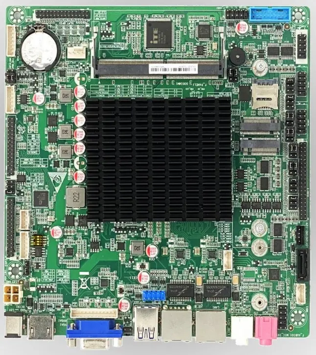 Placa-mãe Intel Elkhart Lake J6412 2DDR4 64GB Mini ITX Industrial 2LAN LVDS 6 * Com DDR4 X86 Mini PC Placa-mãe