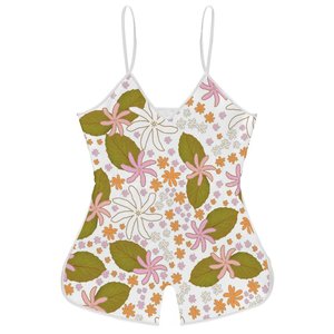 Personalizzazione esclusiva con motivo floreale stampato su richiesta con tutina <span class=keywords><strong>corta</strong></span> Sexy da donna - Product Image 2