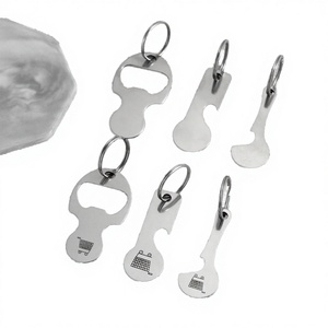 Porte-clés multifonctionnel anti-perte en acier inoxydable, ouvre-bouteille, avec jeton de supermarché et motif laser style ballon, pour professionnels - Product Image 3