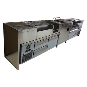 Estación de Bar Móvil, Estación de Coctelería, Bar de Vinos Comercial, Estación de Bartender, Mesa de Coctelería - Product Image 1