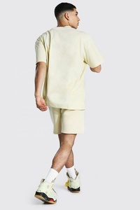 Conjunto de sudadera y pantalones cortos con capucha para hombre, de algodón y poliéster, conjunto de verano, 2021 - Product Image 5