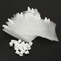 Lot de 100 Sachets Bouteilles Transparents Souples de 250 ml (8 oz) avec Bec Verseur, Poches de Rangement en Plastique Réutilisables pour Boissons, Idéal pour Fêtes, Mariages, Eau Minérale et Champagne