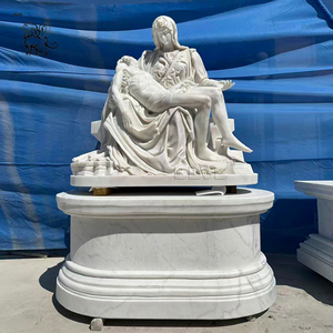 Escultura Religiosa de Tamaño Real Personalizada BLVE, Decoración de Iglesia, Estatua de Mármol de la Piedad de la Virgen Marí<span class=keywords><strong>a</strong></span> y Jesús, Luto por Cristo - Product Image 1