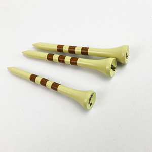 Ventas calientes Logotipo personalizado Impresión <span class=keywords><strong>de</strong></span> madera Bambú <span class=keywords><strong>Golf</strong></span> Tees Biodegradable Creative Stripes Print - Product Image 3