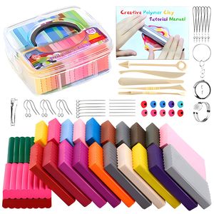 XinyiArt 24 Colors Non-Toxic Non-Sticky Polymer Clay Oven Baked Modeling Clay with Sculpting <b>Tools</b> for Children and Artists - Product Image 1