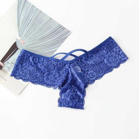 Celana Dalam Wanita Seksi Model Thong, Pinggang Rendah, Bahan Lace Segitiga Satu Ukuran, Nyaman dan Bernapas