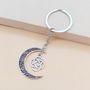 Novedad, regalo del Día de San Valentín, llaveros de Metal Vintage, Luna, estrella, amor, pareja, llavero, monedero, bolso, mochila, llavero con abalorio - Product Image 4