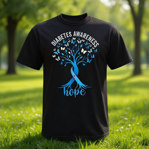 Camiseta con diseño de lazo azul para concienciación sobre la diabetes, tipo 1, tipo 2 - Product Image 3