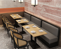 Vente en gros de tables et banquettes de style moderne et luxueux pour cafés et restaurants, en bois et cuir, mobilier commercial pas cher
