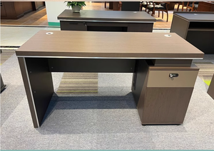 <span class=keywords><strong>Bureau</strong></span> de direction moderne en mélamine classe E1, style <span class=keywords><strong>industriel</strong></span>, avec armoires latérales - Product Image 3