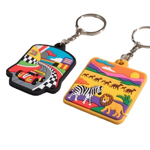 Custom Designed 2D Soft Pvc Rubber Wholesale Cute <b>Cartoon</b> Keychains Carabiners Promotional Gifts - Product Image 3