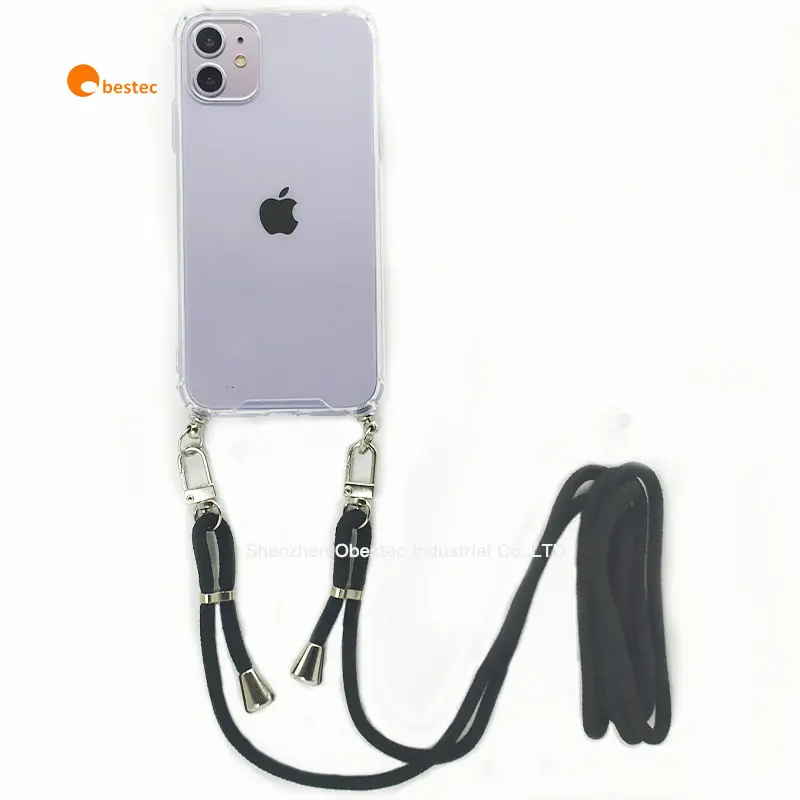 Necklace Strap handykette Shockproof Transparent cover For Iphone Xs max