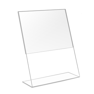 Nhà Máy Giao hàng trực tiếp trong suốt A5 Kích thước nghiêng L hình dạng chủ Acrylic bảng giấy chèn menu chủ thẻ đăng - Product Image 1