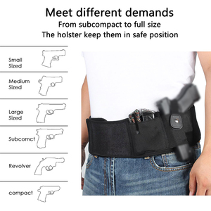 Étui de ceinture de ventre pour port dissimulé, pochette élastique en néoprène pour droitier, tailles S à L - Product Image 3