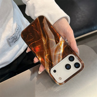 Coque de téléphone IMD double couche teinte marron, compatible avec iPhone 17 16 Pro Max, design résistant à l'usure et respectueux de l'environnement