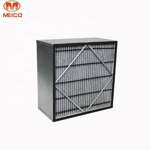 Hóa Chất <span class=keywords><strong>HEPA</strong></span> lọc sâu pleat lọc sợi tổng hợp khung nhôm xếp li hộp Bộ lọc không khí làm sạch không khí thiết bị - Product Image 1