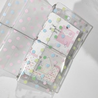 Série personnalisée à pois, classeur de rangement transparent standard TN Traveler's, style bande élastique, couverture standard