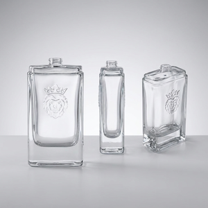 Botellas de Vidrio Cuadradas con Cabeza de León en Relieve, Base Gruesa y Transparente, para Whisky, <span class=keywords><strong>Vodka</strong></span> y Brandy, Venta al Por Mayor - Product Image 3
