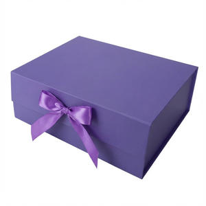 Caja plegable de una pieza, impresión de logotipo, caja de embalaje para exportación, tipo libro con tapa abatible y cierre magnético. - Product Image 2