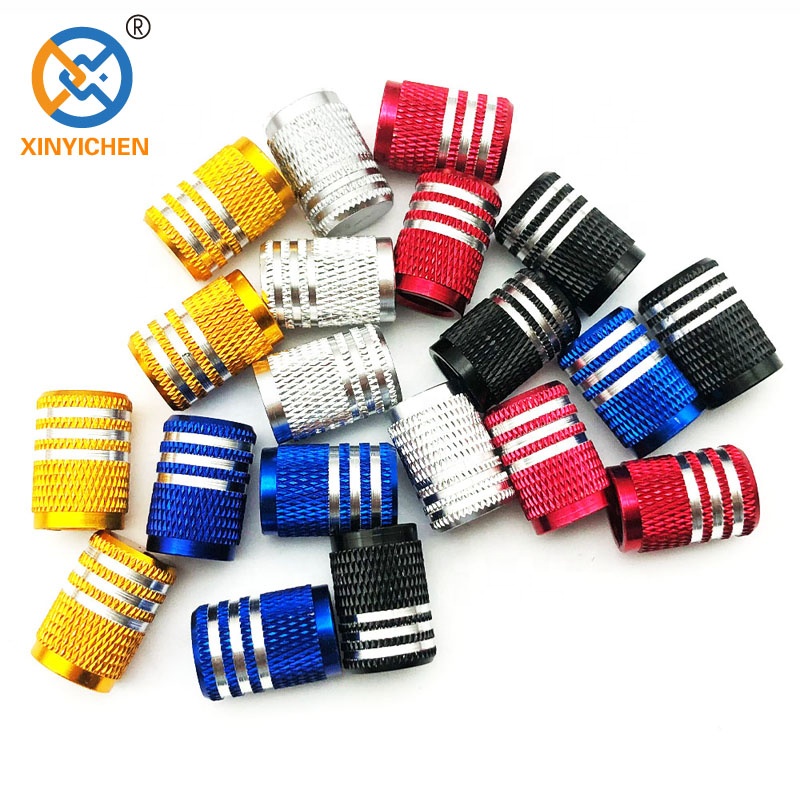 Tire valve cap aluminum alloy anodized colorful barrel design universal stem cover,valve stem cap