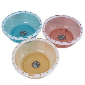 Transparent Plastic <b>Basin</b> <b>Round</b> Large Small Household Laundry Washing <b>Basin</b> For Home Dormitory Student Use - Product Image 4