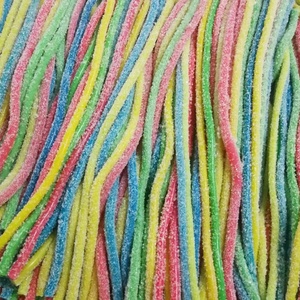 Bonbons gélifiés en forme de nouilles longues, bonbons gélifiés, saveur de fruits, sucrés, fruités, certifiés halal, en vrac, ingrédients de <span class=keywords><strong>chewing</strong></span>-<span class=keywords><strong>gum</strong></span>, <span class=keywords><strong>sucre</strong></span> - Product Image 2