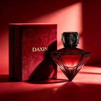 Flacon de parfum vert transparent personnalisé, haute qualité, luxe, 70 ml, flacon de parfum en verre transparent avec bouchon noir en plastique