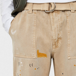Vendita all'ingrosso OEM 100% cotone uomo stile <span class=keywords><strong>Jogger</strong></span> <span class=keywords><strong>Jeans</strong></span> con schizzi di vernice - Product Image 4
