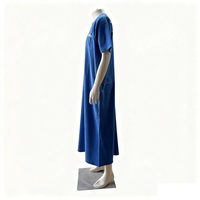 Túnica Thobe Thawb Premium de Koshibo para Hombre, Estilo Saudí, Dubái, Árabe, Kaftan, para Fiesta en la Mezquita, Manga Corta, Transpirable, Bordada, Modesta, Personalizada