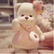 Peluche ours en peluche Lina mignonne en position mignonne, canapé, je t'aime, nœud papillon, grand couple, mariage, renard en peluche, poupée, cadeau pour enfants, polyester
