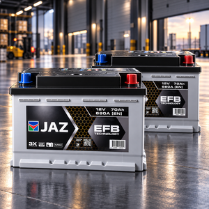 Batterie de voiture 12V EFB 70L3 améliorée, sans entretien, 680 CCA, pour véhicules Start-Stop JAZ - Product Image 2
