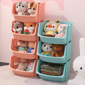 Étagère de rangement pour jouets d'enfants, organisateur de 1er étage, forme rectangulaire, pour chambre à coucher, rangement de livres et de collations, type sur pied, sans installation - Product Image 1