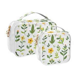 Sac de toilette de voyage portable de haute qualité, sac cosmétique en PVC transparent avec fermeture éclair - Product Image 2