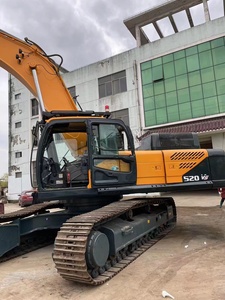 Excavatrice sur chenilles d'occasion Hyundai R520LVS 52 tonnes, moteur Cummins d'origine coréenne, pour travaux miniers lourds, faible nombre d'heures de fonctionnement, complète - Product Image 2