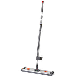 Aluminum Alloy Flat Mop With Microfiber Head Rectangular Hook And Loop Fastener For Home Wet Dry Cleaning - Product Image 3