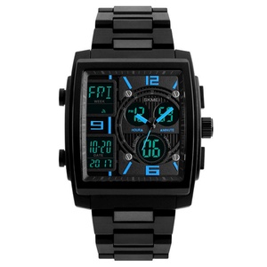 Reloj de Pulsera Multifuncional de Diseño Skmei 1274 para Estudiantes, Reloj Cuadrado Negro con Esfera Grande y Luminoso para Exteriores - Product Image 4