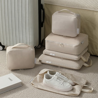 Ensemble de six pièces de voyage compressible transfrontalier BRM, grande capacité de rangement, vêtements imperméables, rangement à domicile, sac de rangement pour valise
