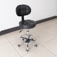 360 degrés roue rotative chaise de beauté Mobile barre en acier inoxydable tabouret de Salon confortable Instrument vétérinaire réglable